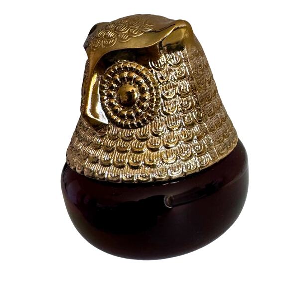 Vintage Avon Owl Bottle – Purple Glass & Gold 1970s Collectible - Picture 8 of 11